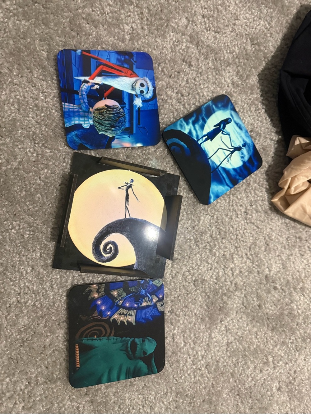 The Nightmare Before Christmas coaster set - Jack Skellington artwork